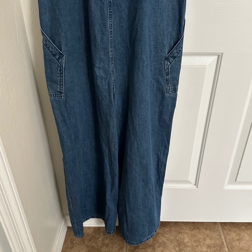 Ray BEAMS Japanese Brand Wide-Leg Denim Overalls / Jumpsuit - Picture 5 of 9